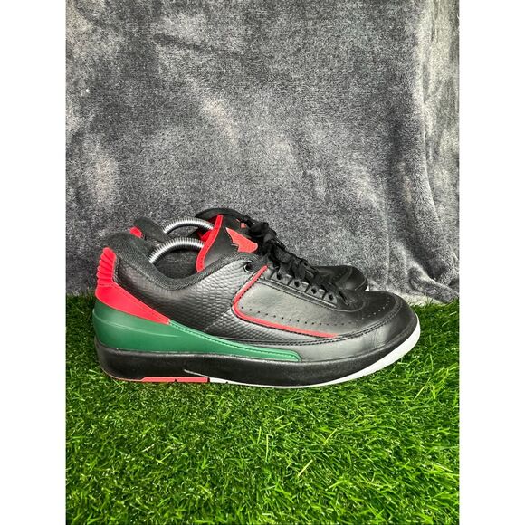 Nike Air Jordan 2 Retro Low Black Red Green Men’s Size 10.5 main image 5